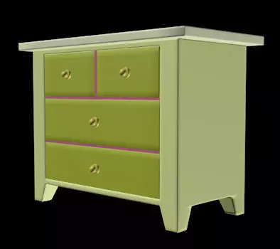 chest of drawers Free low-poly 3D model