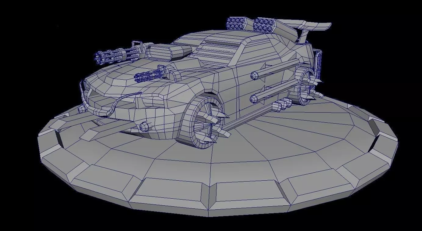 CAR and GUNS Free 3D print model