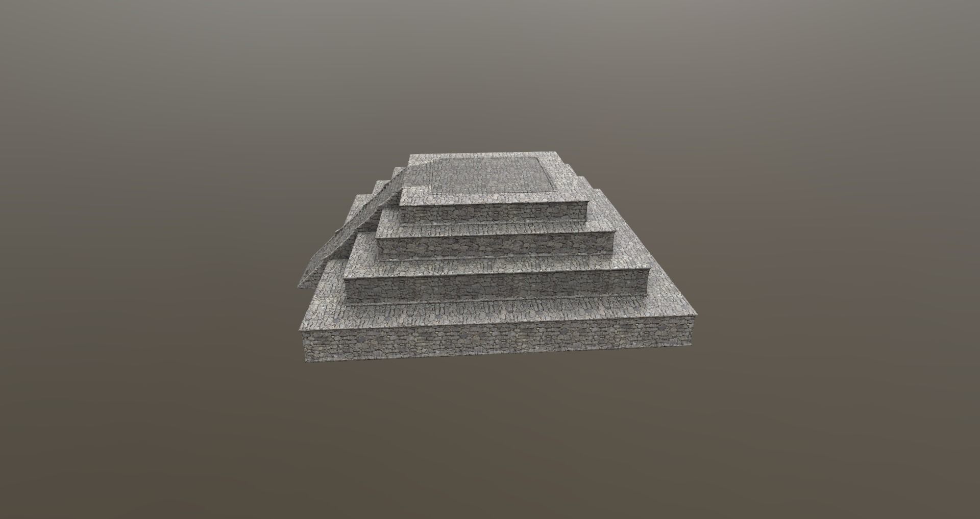 Mayan pyramid ruins Free low-poly 3D model_4