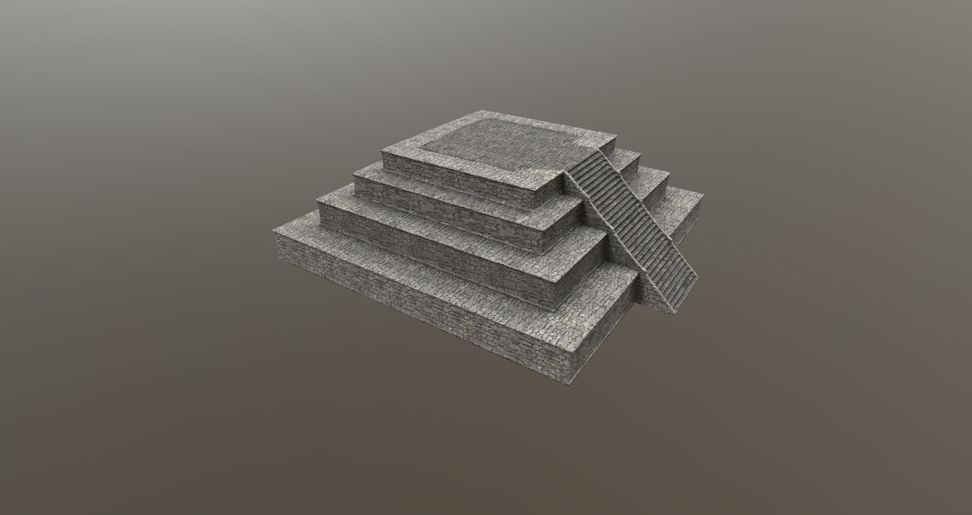Mayan pyramid ruins Free low-poly 3D model_3