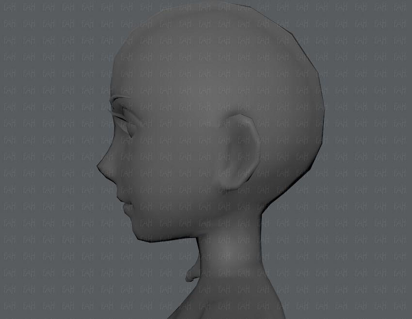 Base mesh woman 03 Low-poly 3D model_39