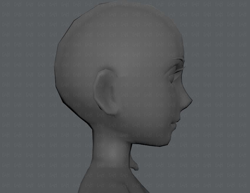 Base mesh woman 03 Low-poly 3D model_35