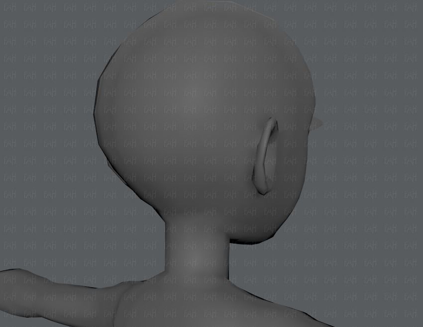 Base mesh woman 03 Low-poly 3D model_36