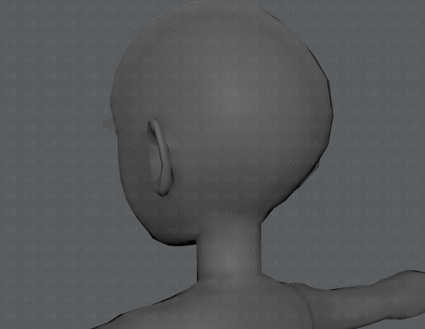 Base mesh woman 03 Low-poly 3D model_38