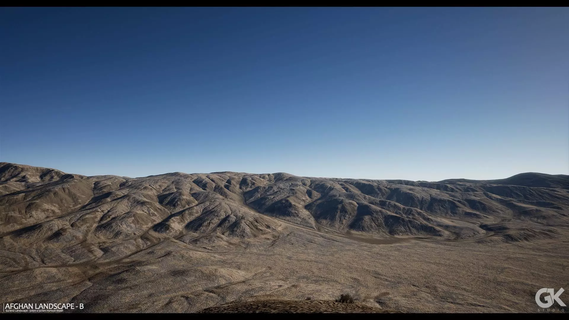 Afghan Landscape - B Low-poly 3D model_0