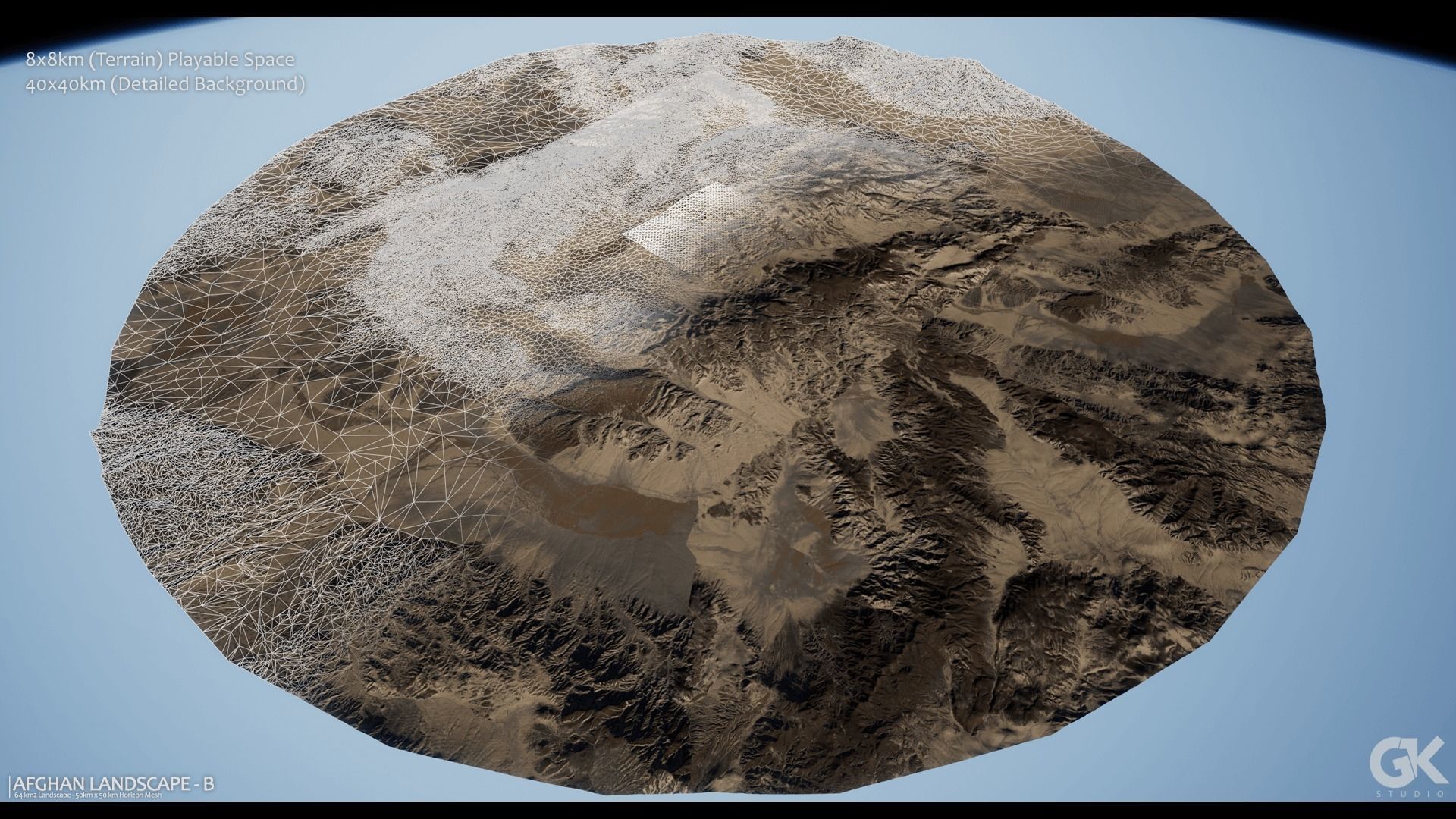 Afghan Landscape - B Low-poly 3D model_5