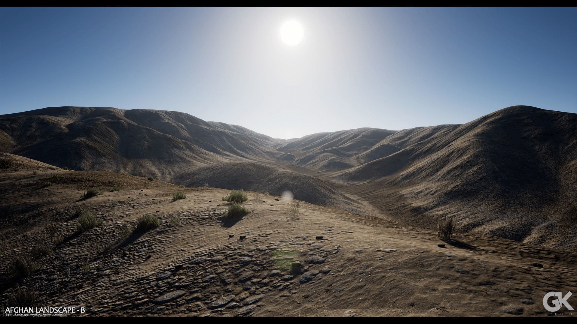 Afghan Landscape - B Low-poly 3D model_3