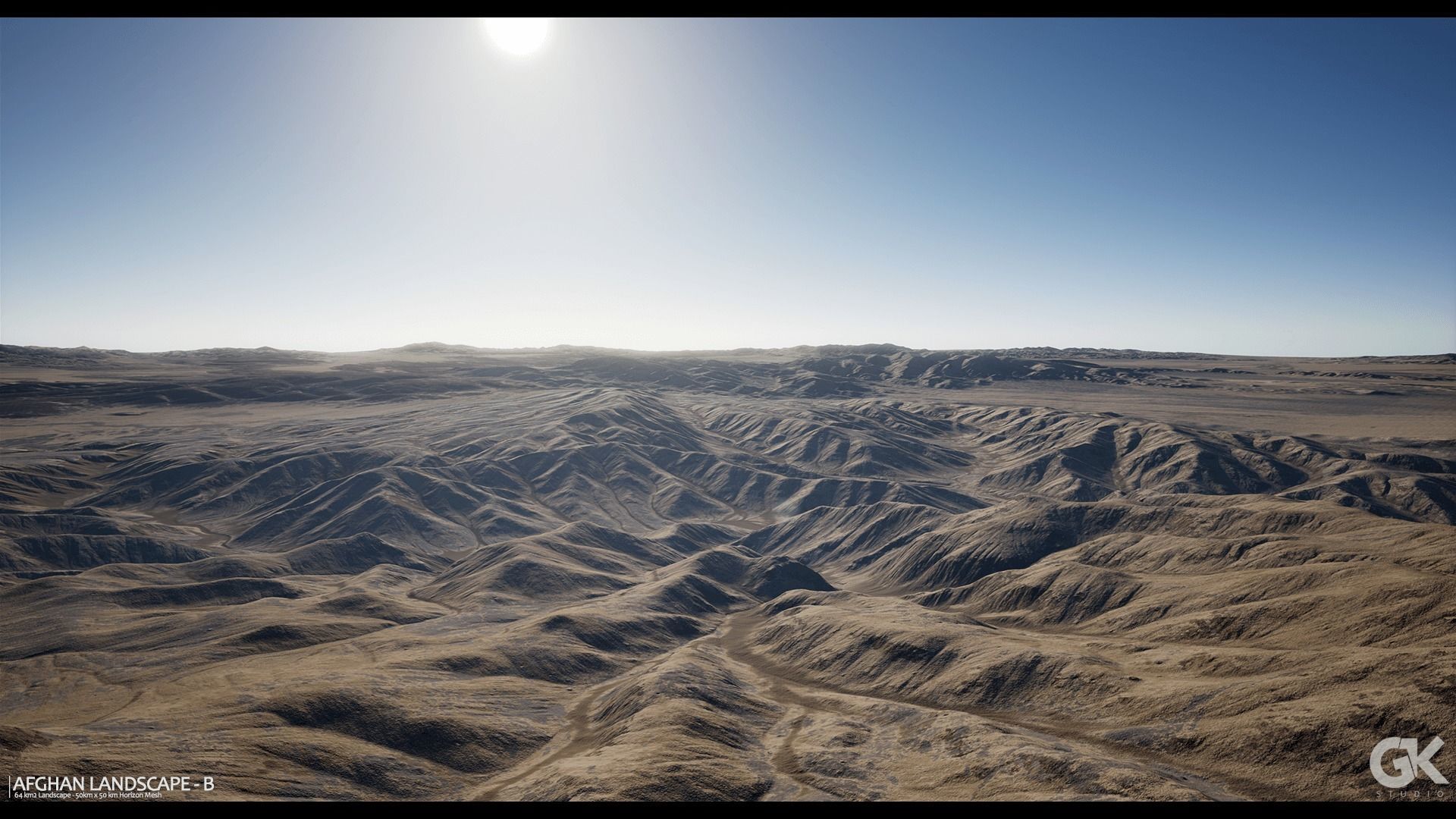 Afghan Landscape - B Low-poly 3D model_4