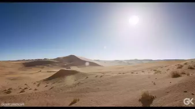 Desert Landscape Low-poly 3D model