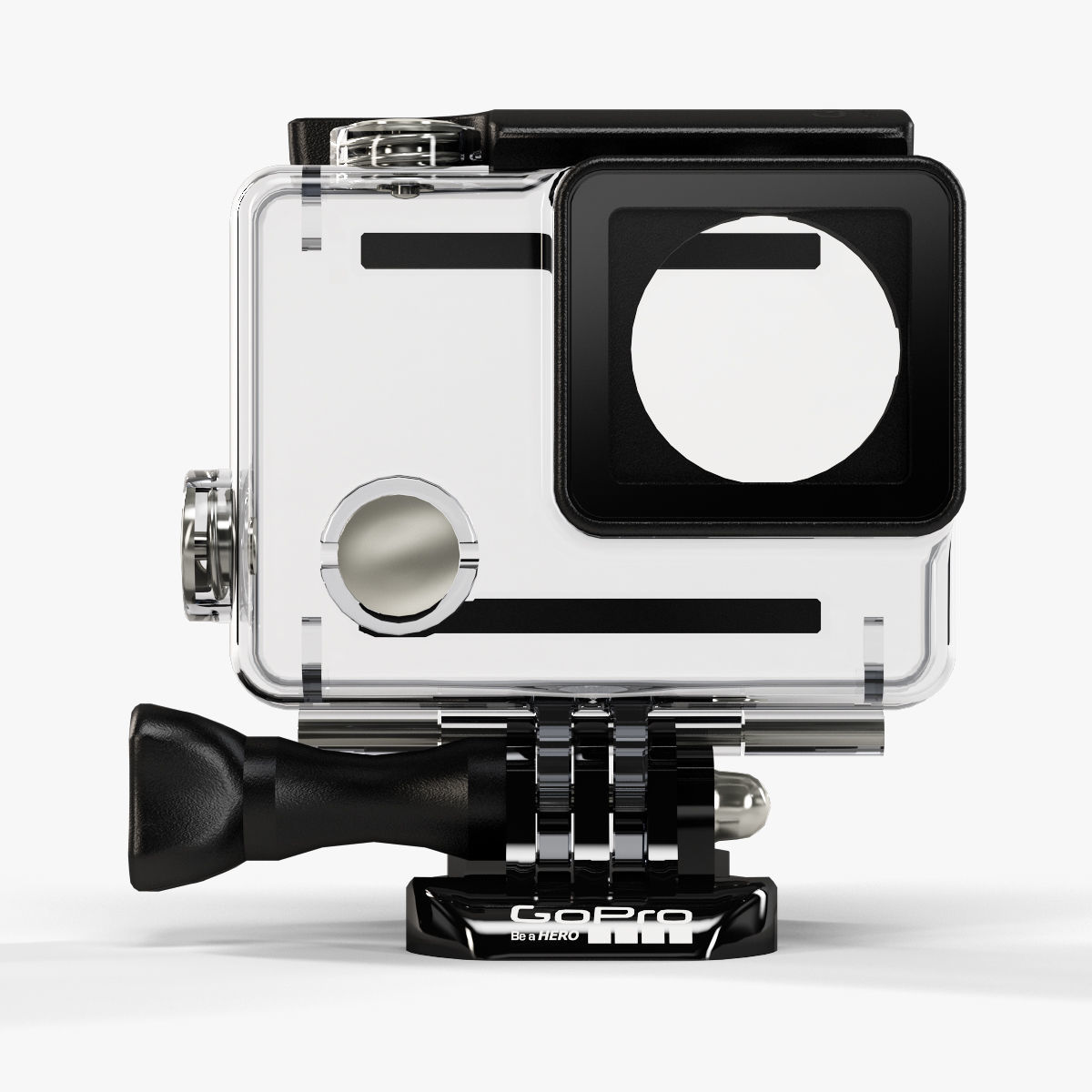 GoPro HERO4 Silver Edition action camera with Waterproof Housing Low-poly 3D model_32