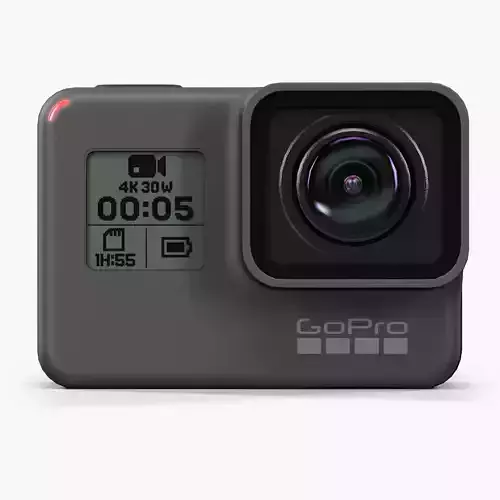 GoPro Hero5 Black action camera Low-poly 3D model