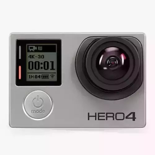 GoPro HERO4 Black Edition action camera Low-poly 3D model