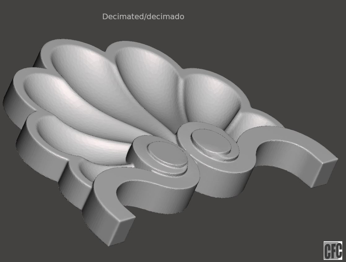 WoodCarving detail - 3d model for CNC - WCCFC0H 3D print model_14