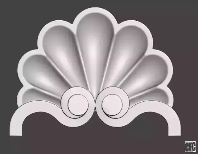WoodCarving detail - 3d model for CNC - WCCFC0H