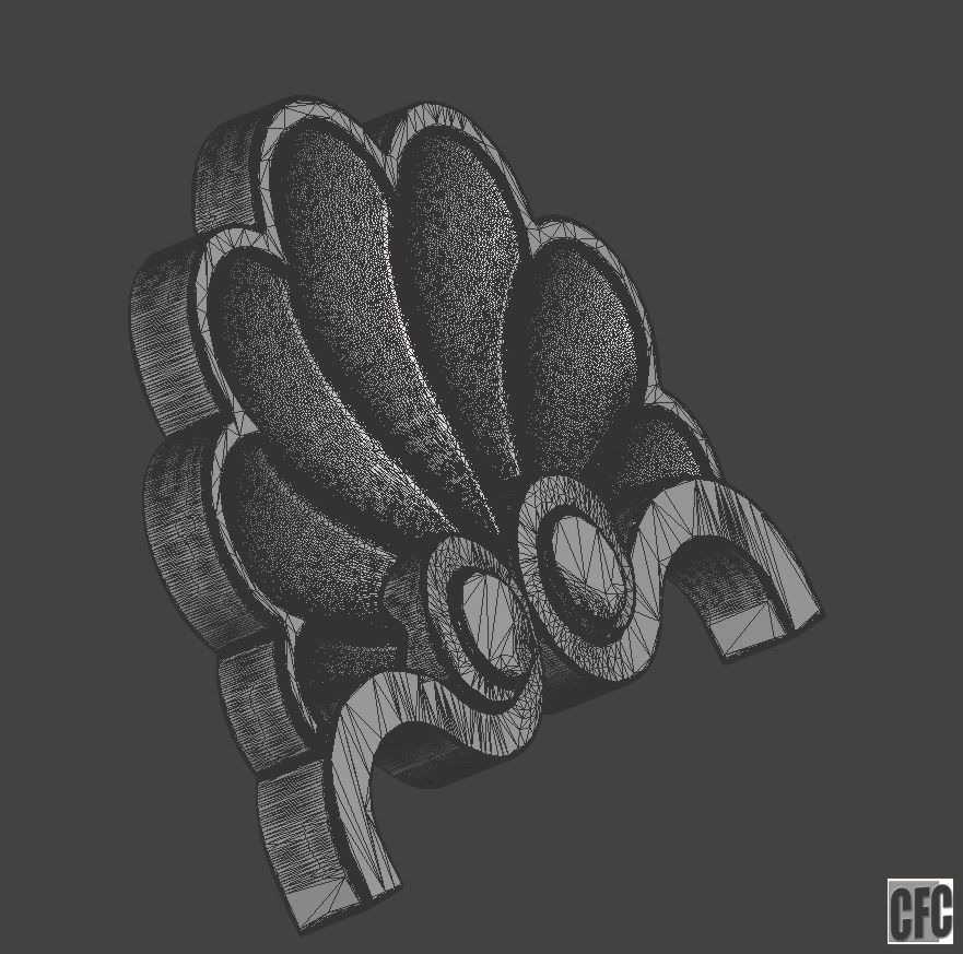 WoodCarving detail - 3d model for CNC - WCCFC0H 3D print model_6