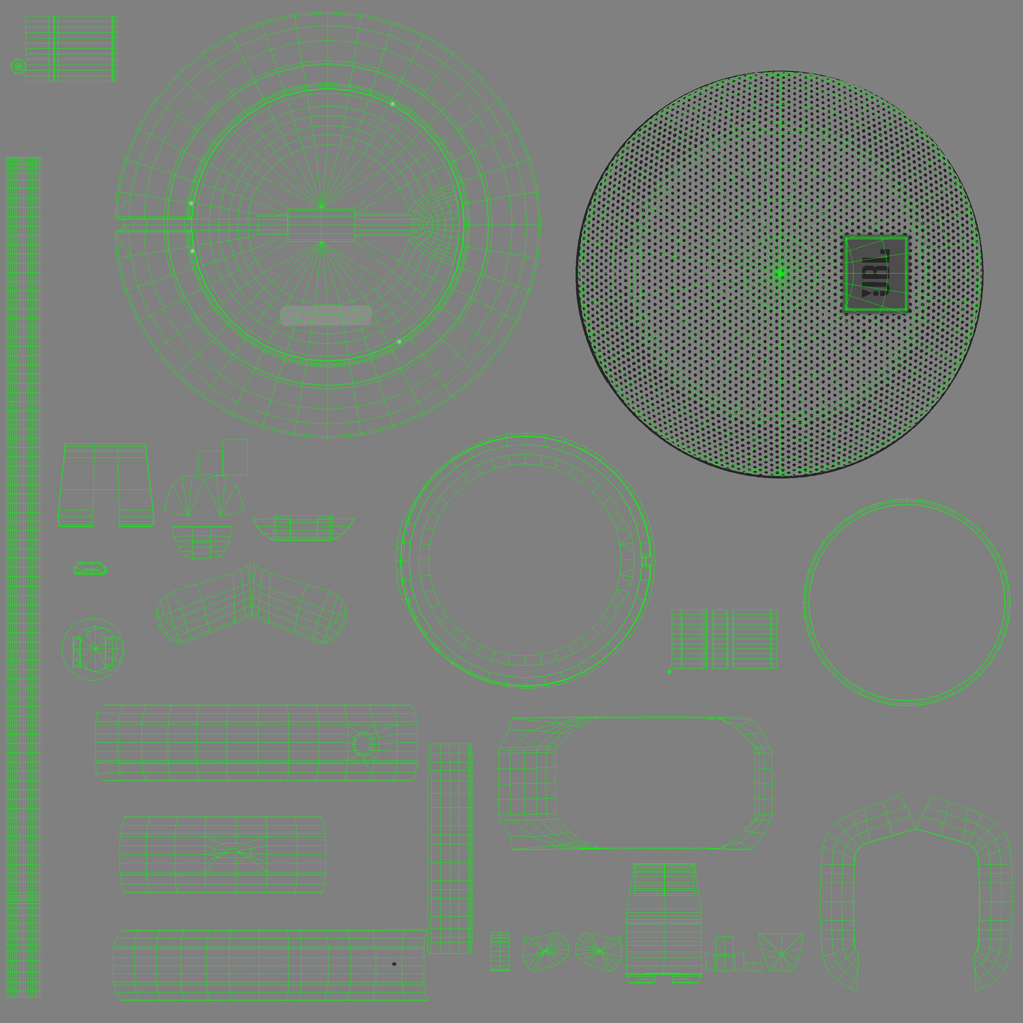 JBL Clip plus portable bluetooth speaker Low-poly 3D model_57