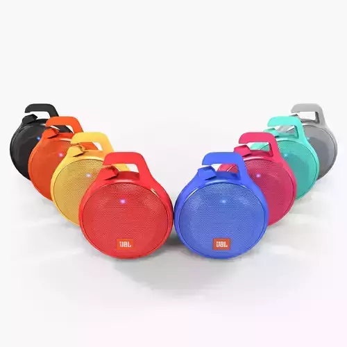 JBL Clip plus portable bluetooth speaker Low-poly 3D model