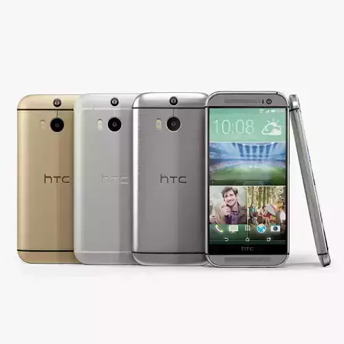 HTC One M8 Low-poly 3D model