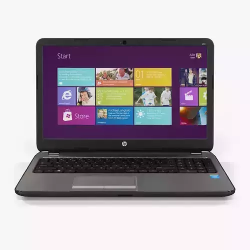 HP 250 G3 laptop Low-poly 3D model