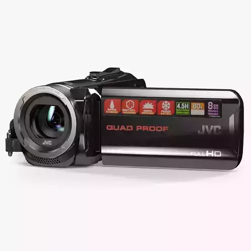 JVC Everio GZ-R30B camcorder Low-poly 3D model