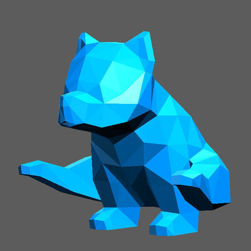 Low Polygon Pom dog model 3D print model 3D print model