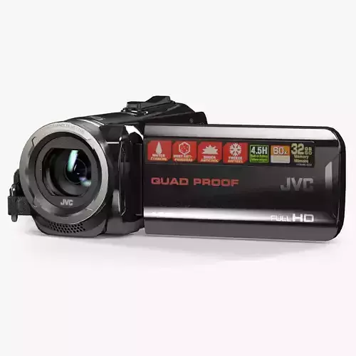 JVC Everio GZ-R70B camcorder Low-poly 3D model