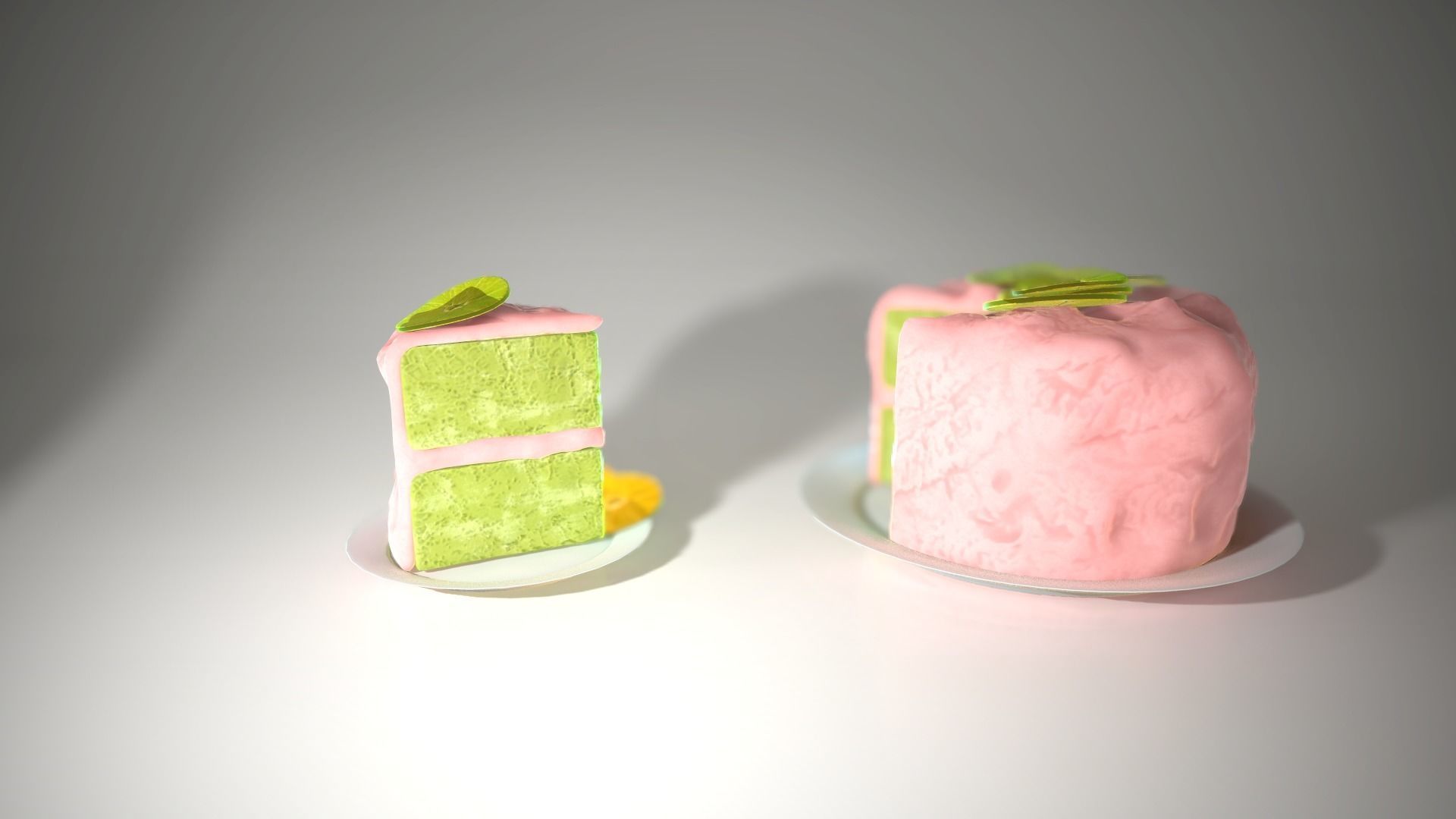 Cake with Pink Glaze 3D model_9