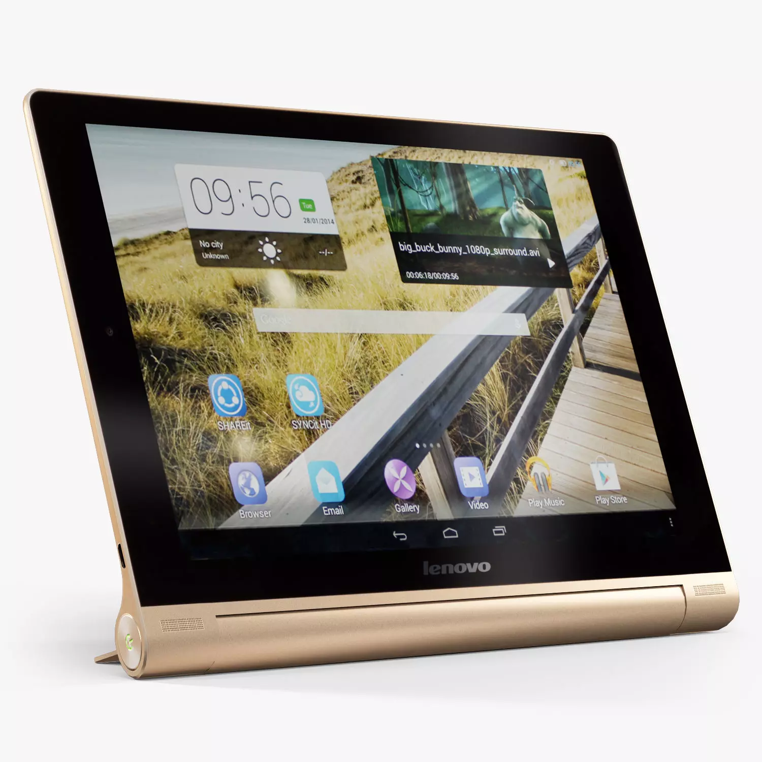 Lenovo Yoga Tablet 10 HD Golden Low-poly 3D model_0