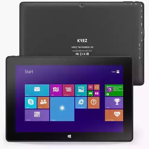 Krez TM1005B32 Slim 3G tablet Low-poly 3D model