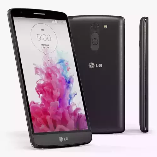 LG G3 Stylus D690 Titan Black Low-poly 3D model
