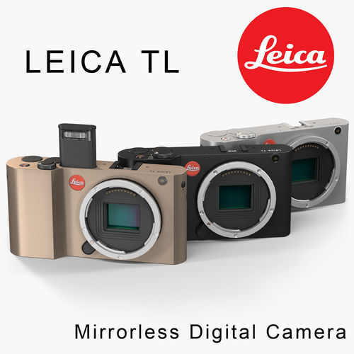 Leica TL Body mirrorless digital camera Low-poly 3D model