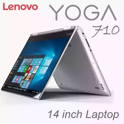 Lenovo Yoga 710 14 inch convertible hybrid laptop Low-poly 3D model