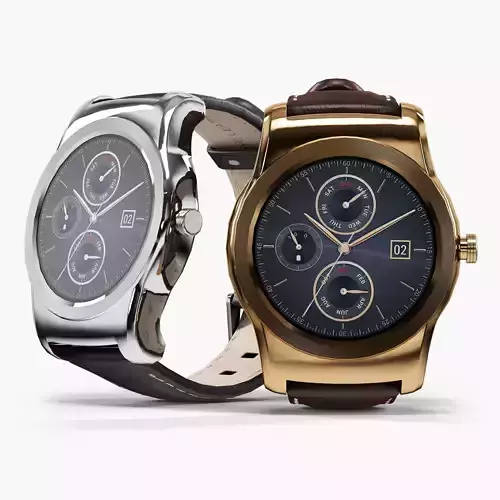 LG Watch Urbane W150 smartwatch Low-poly 3D model