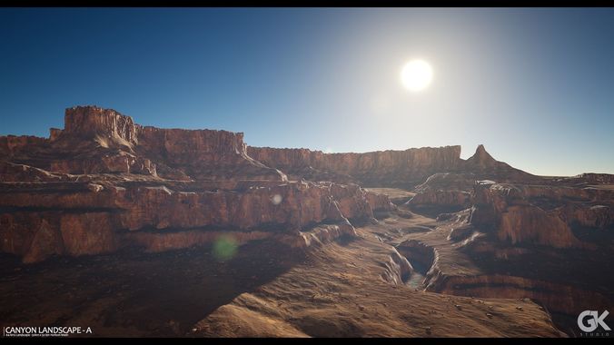 Canyon Landscape - A Low-poly 3D model