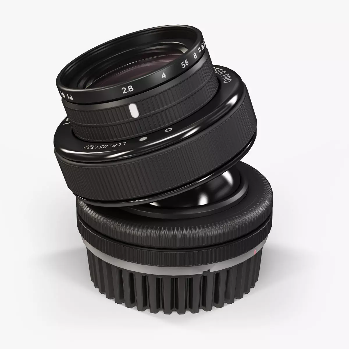 Lensbaby Composer Pro Edge 80 Optic lens Low-poly 3D model_0