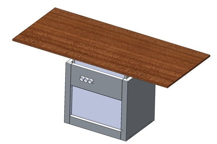 Moving electric industrial table Free 3D model_3