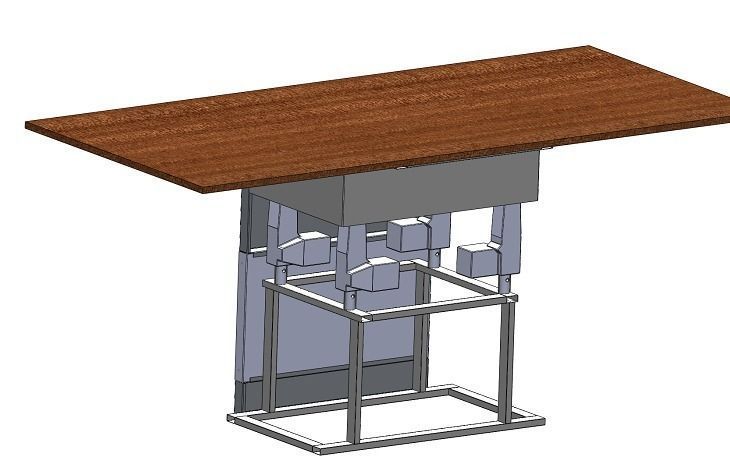 Moving electric industrial table Free 3D model_2