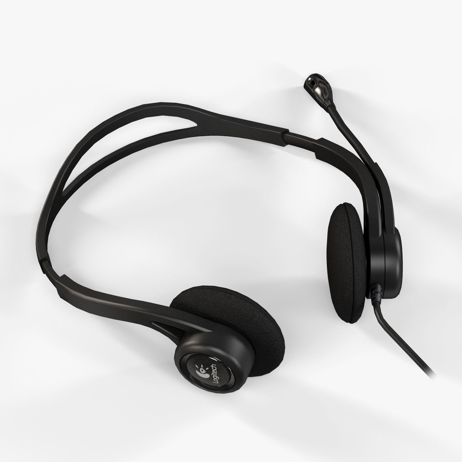 Logitech PC Headset 960 USB Low-poly 3D model_9