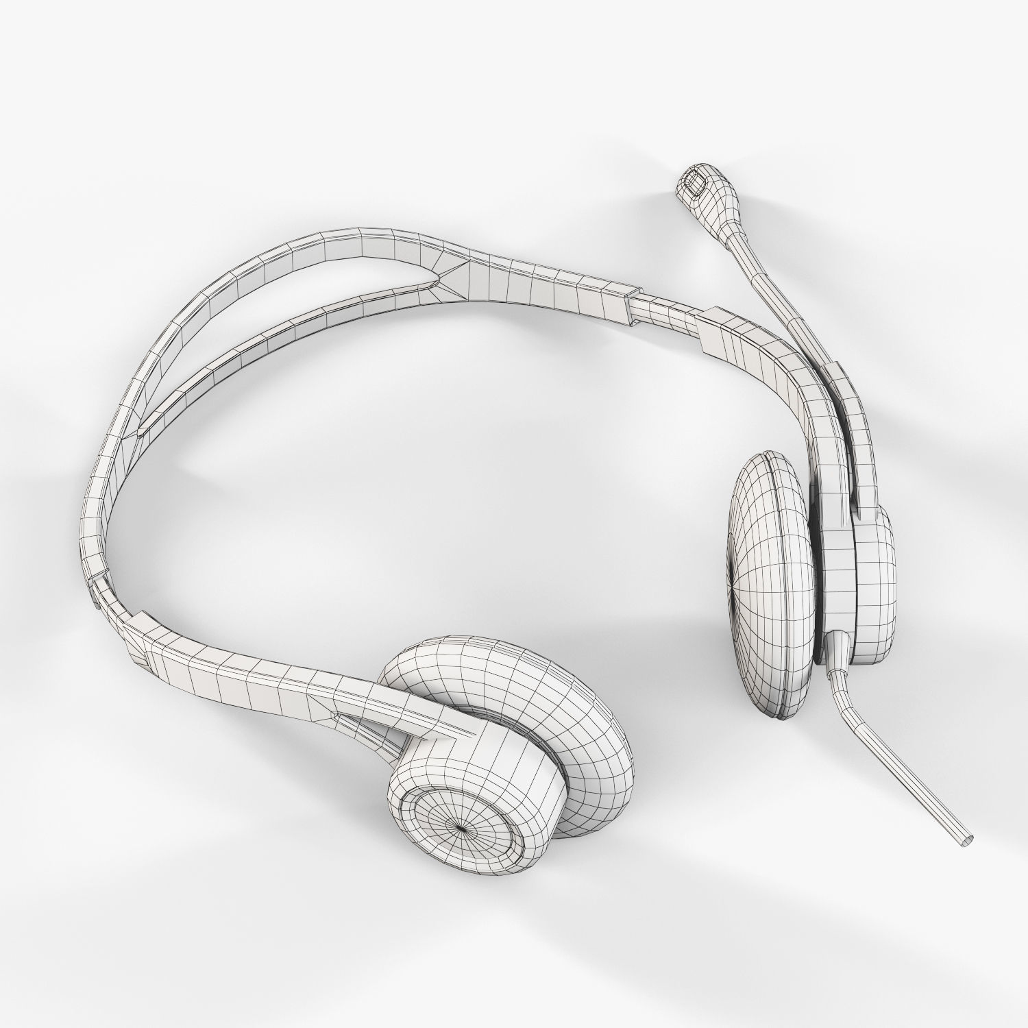 Logitech PC Headset 960 USB Low-poly 3D model_11