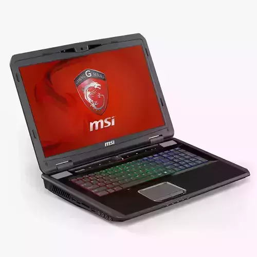 MSI GT70 gaming laptop Low-poly 3D model