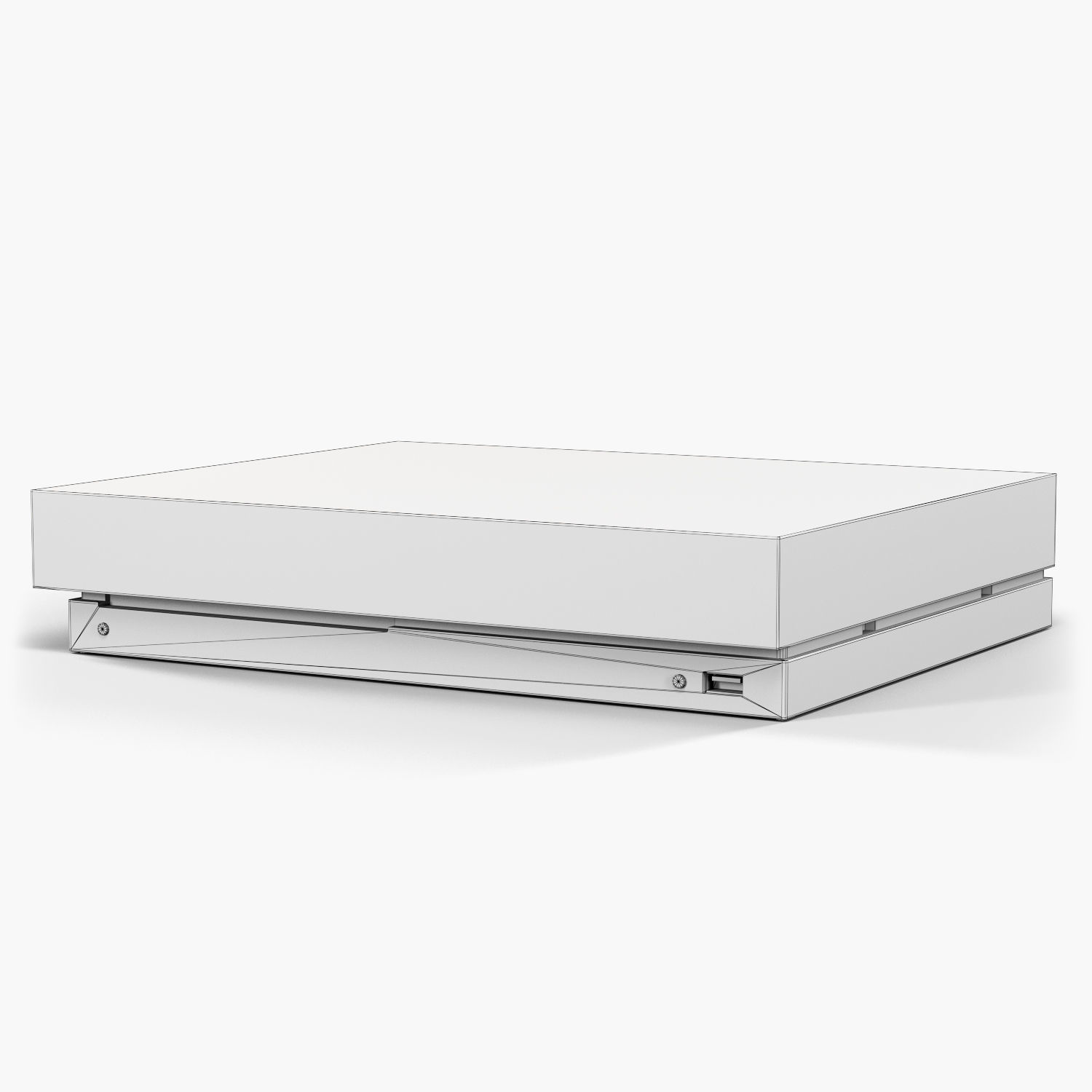 Microsoft Xbox One X Game Console Low-poly 3D model_17