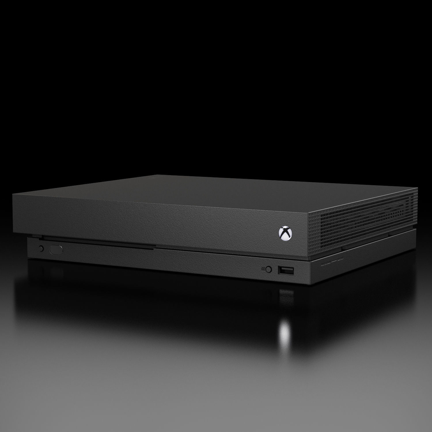 Microsoft Xbox One X Game Console Low-poly 3D model_2