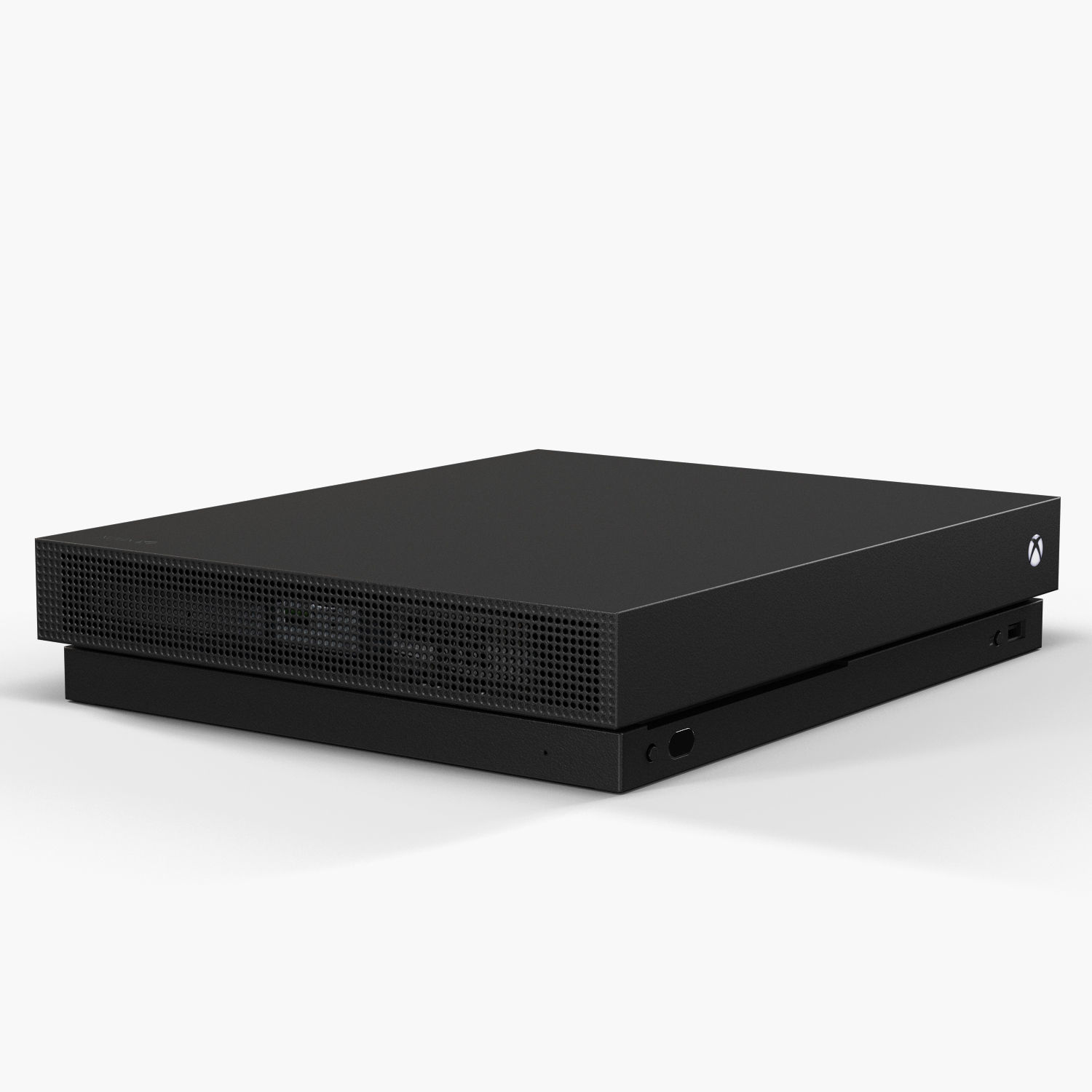 Microsoft Xbox One X Game Console Low-poly 3D model_5