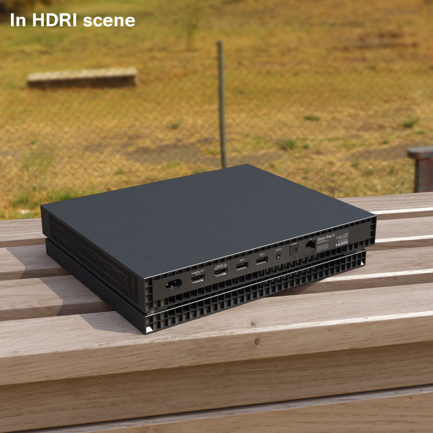 Microsoft Xbox One X Game Console Low-poly 3D model_16