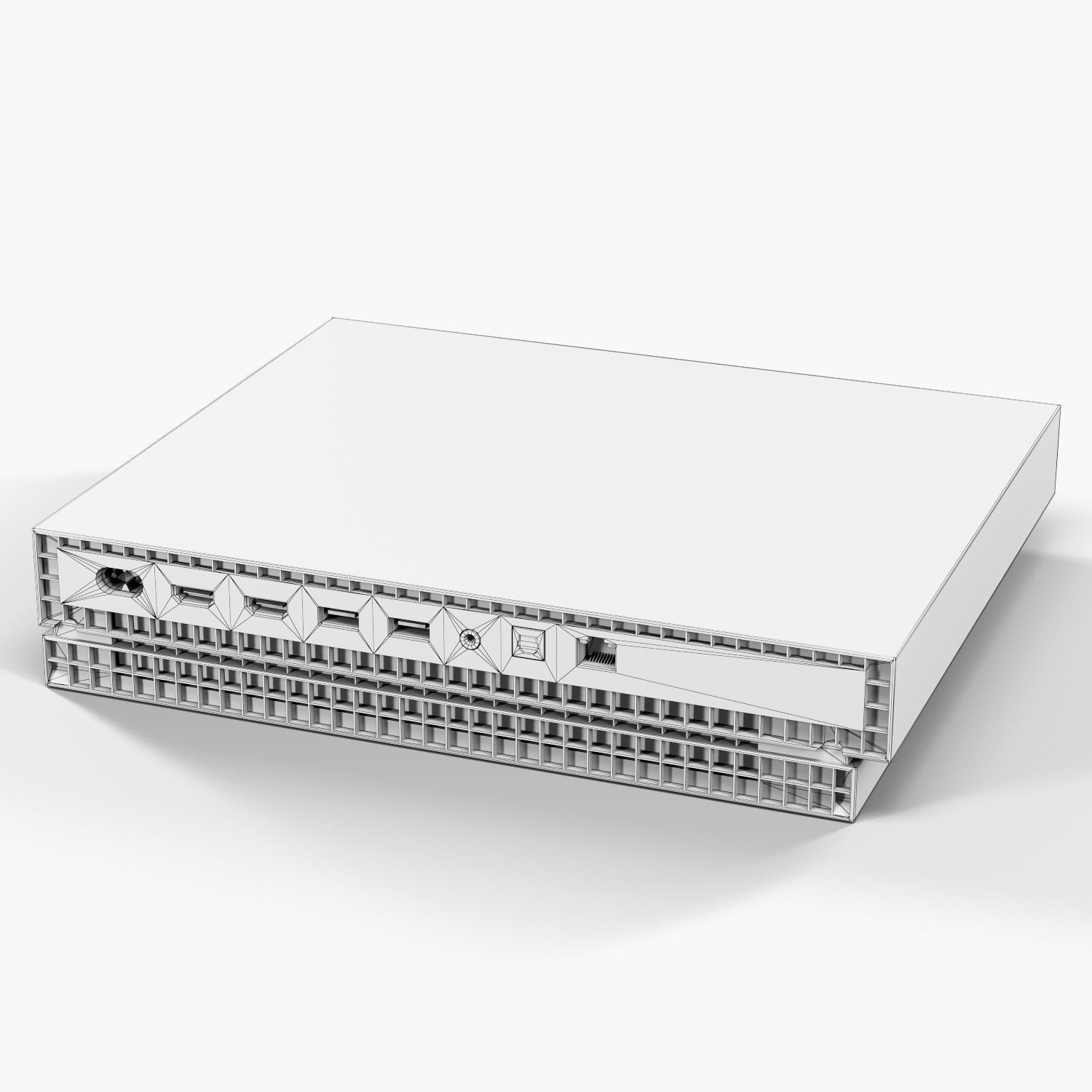 Microsoft Xbox One X Game Console Low-poly 3D model_18