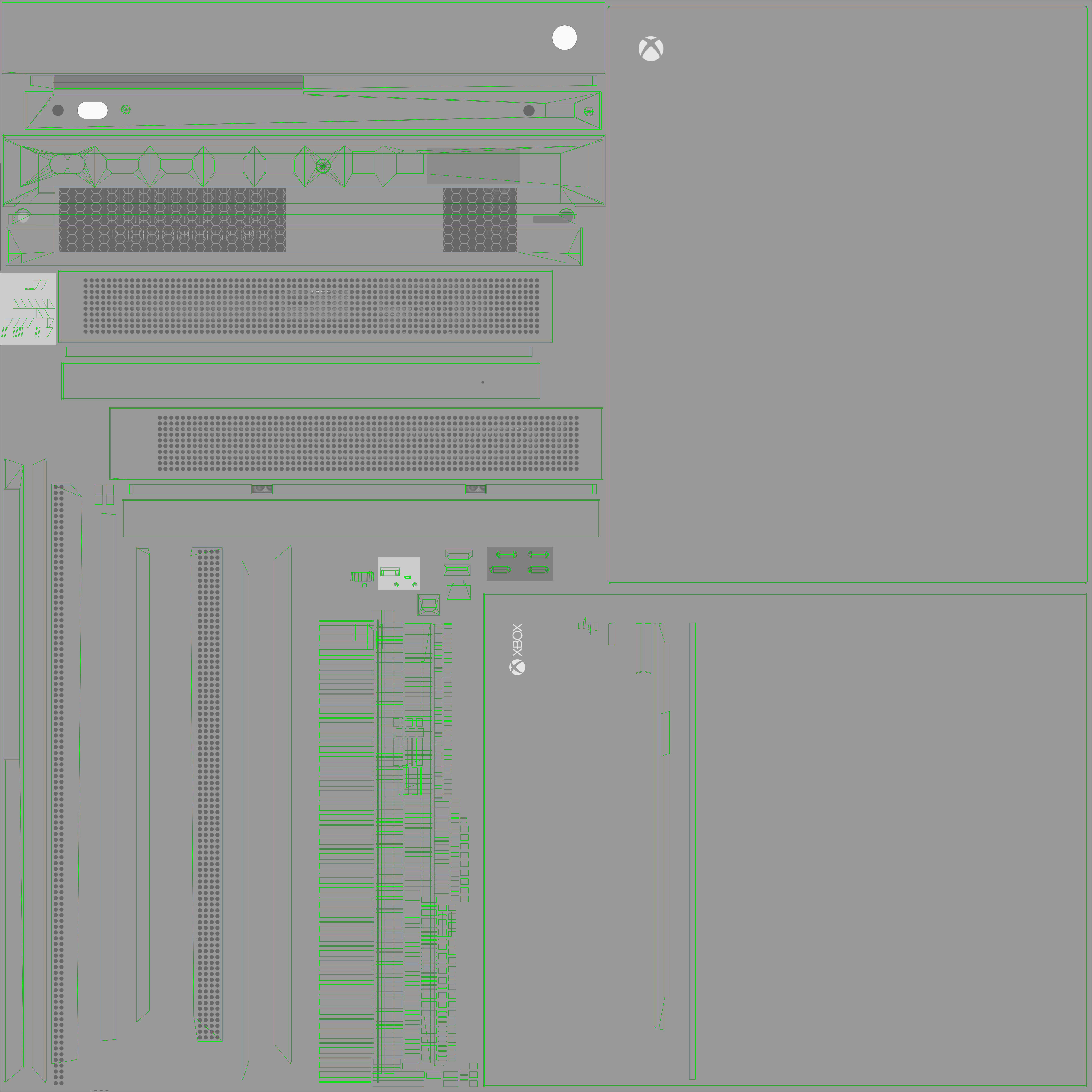 Microsoft Xbox One X Game Console Low-poly 3D model_23