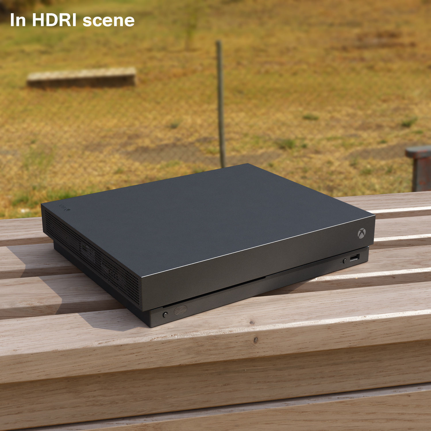 Microsoft Xbox One X Game Console Low-poly 3D model_15