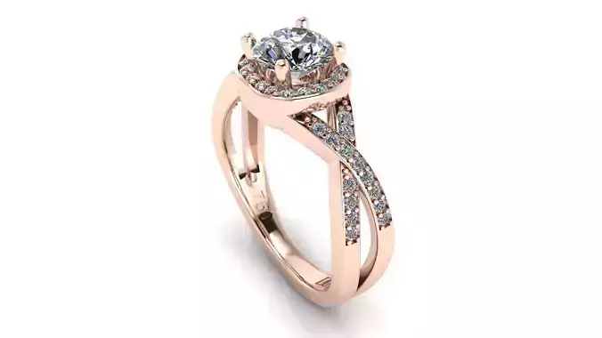 Diamond Engagement Ring  3D print model