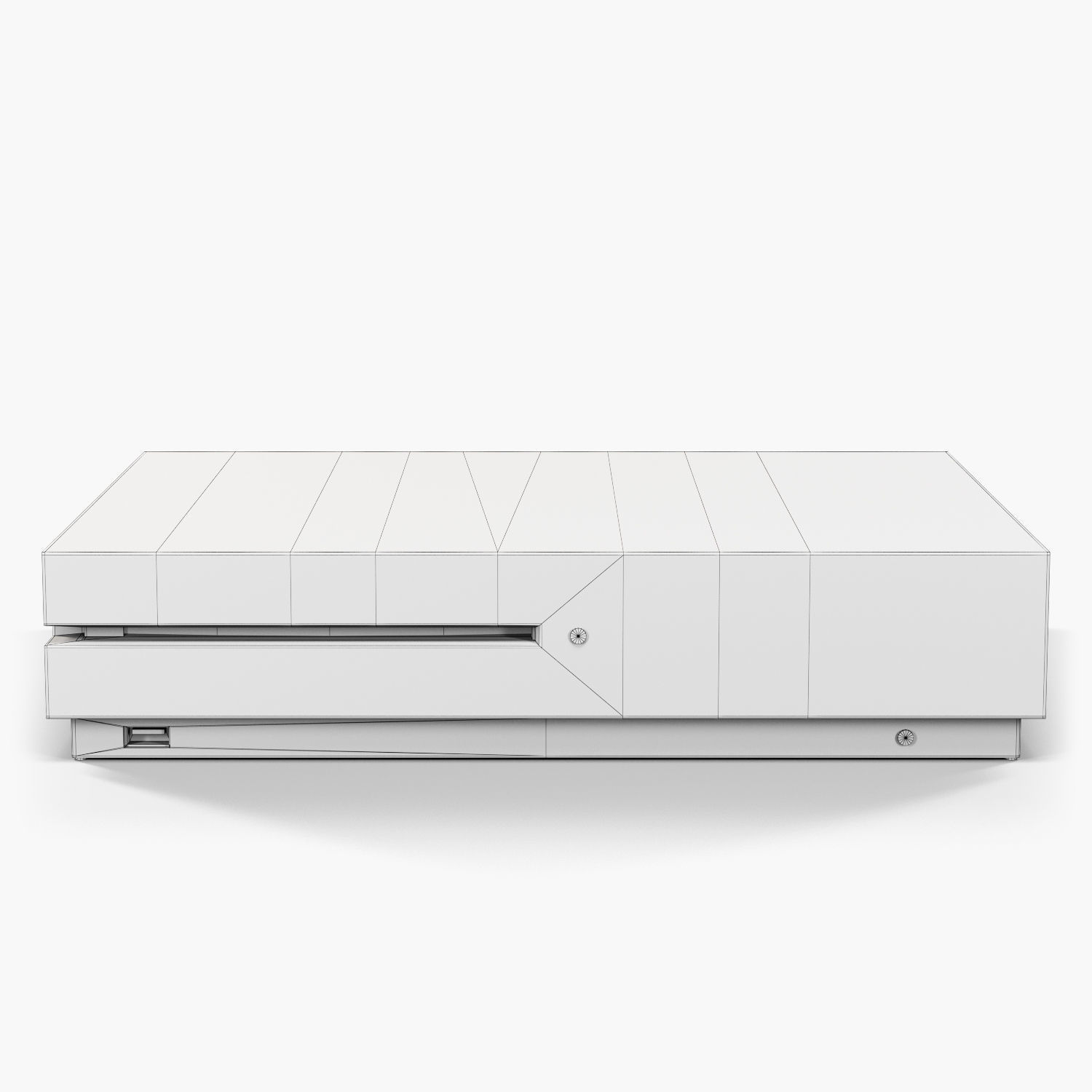 Microsoft Xbox One S Game Console Low-poly 3D model_17
