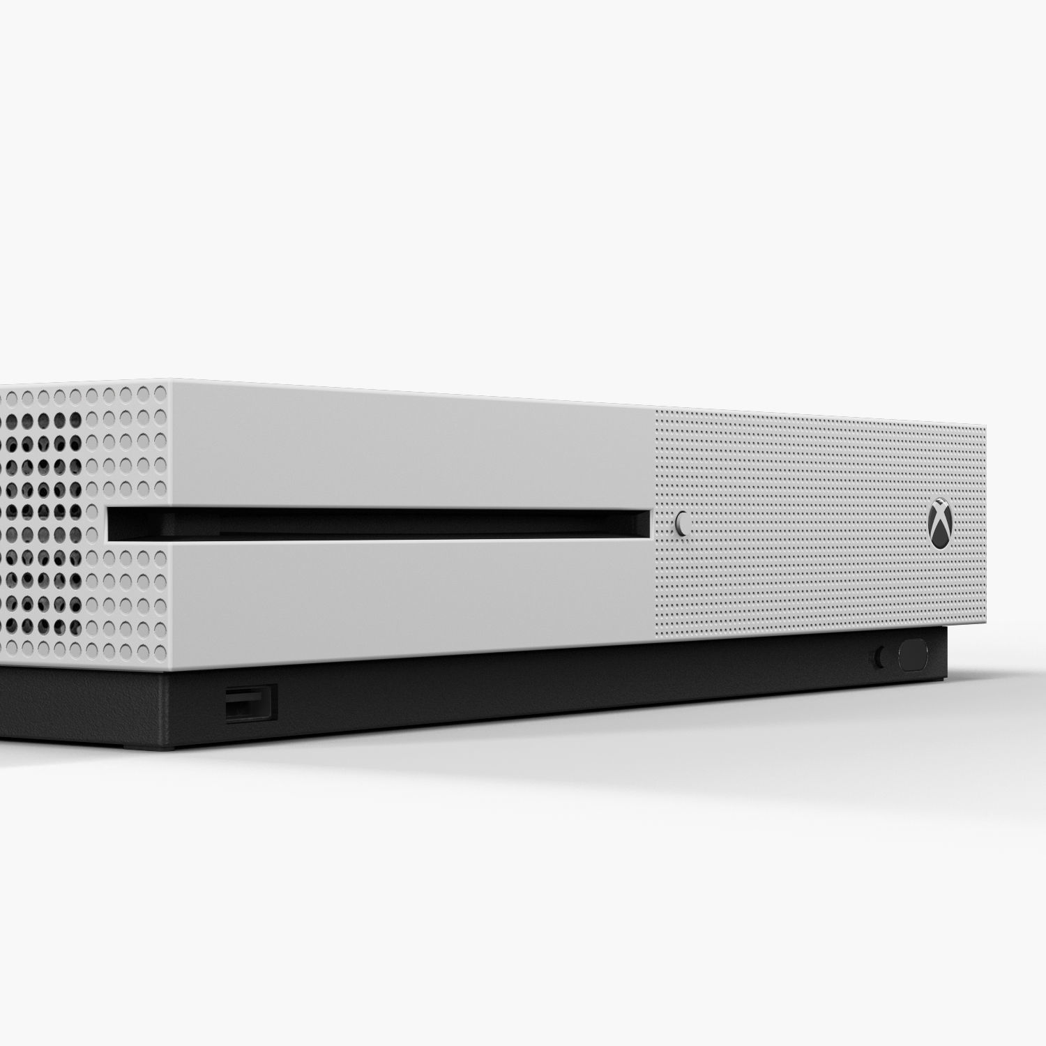 Microsoft Xbox One S Game Console Low-poly 3D model_13